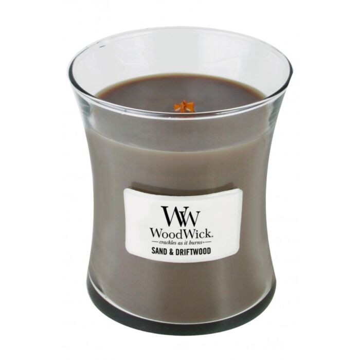 WoodWick® Medium Candle - Sand & Driftwood-1